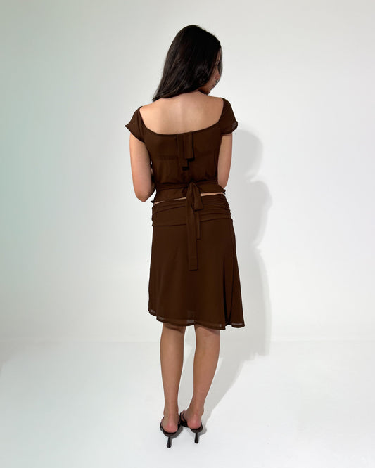 Chocolate Midi Skirt