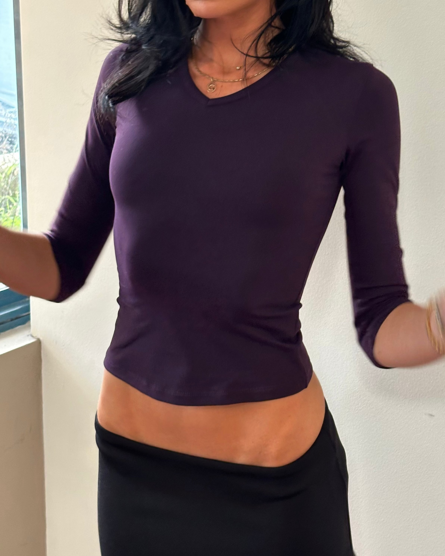 Alida Top ~ Indigo