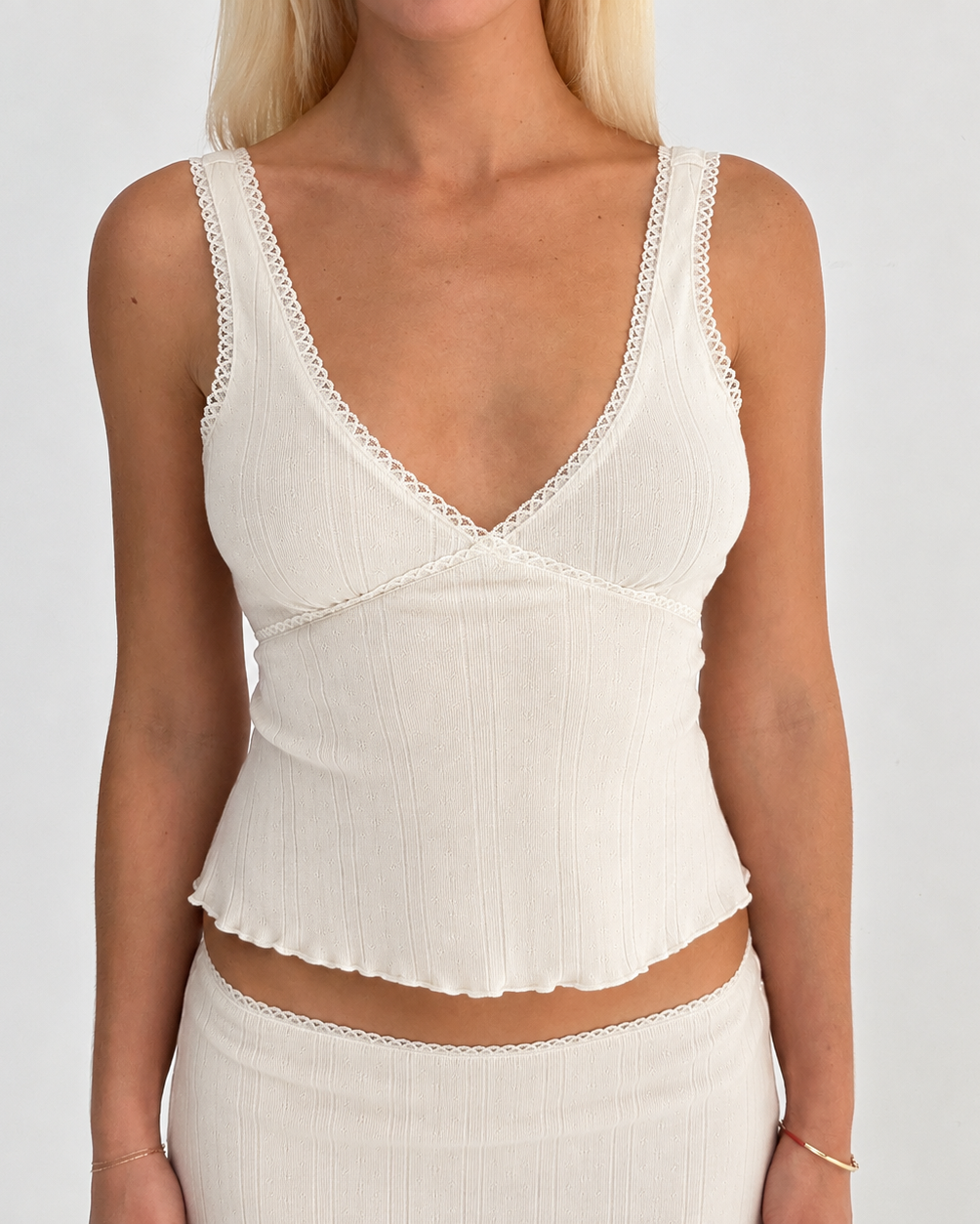 Ivory Pointelle Cami