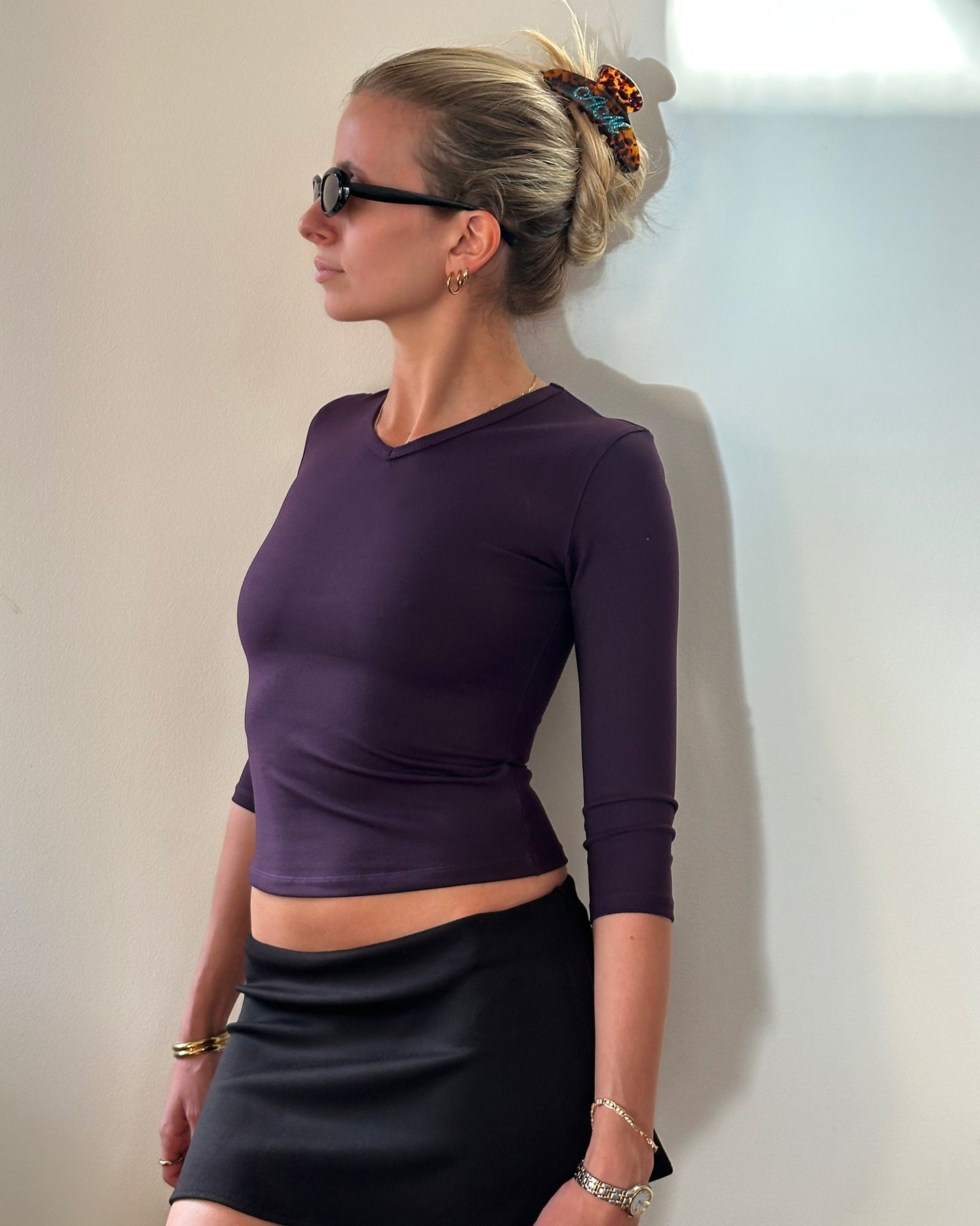 Alida Top ~ Indigo