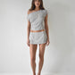 Knit Button Mini Skirt