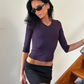 Alida Top ~ Indigo