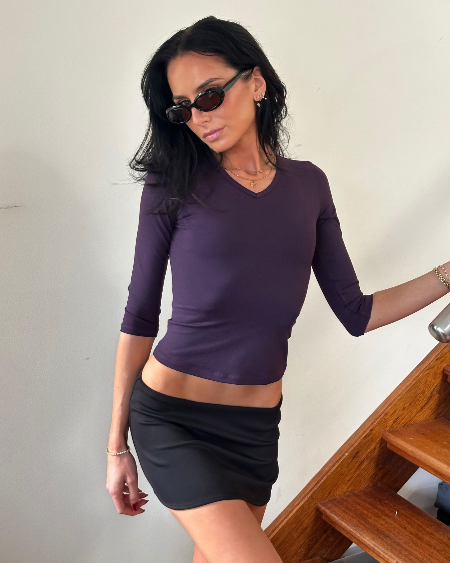 Alida Top ~ Indigo