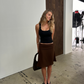 Chocolate Midi Skirt