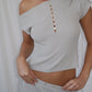 Knit Button Top - PRE ORDER